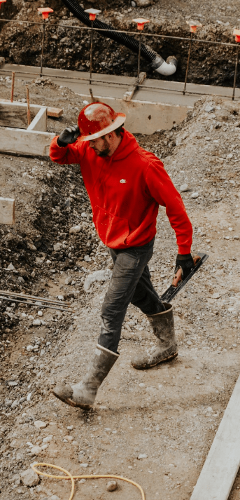 ouvrier sur un chantier